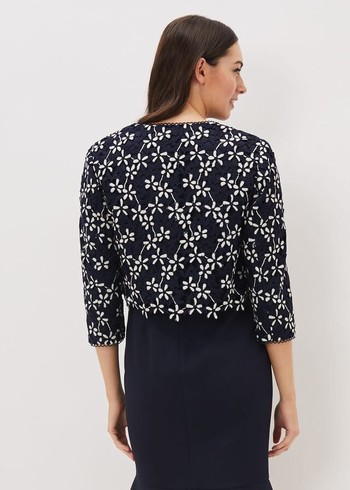 Phase Eight Ranie Lace Jackets Navy/White Canada | UNRMFS-942